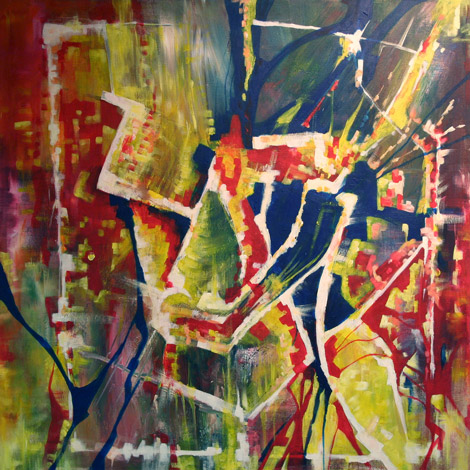 peinture acrylique abstraite et figurative, interprétation libre !