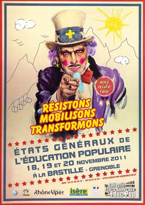 Affiche et dépliant pour les états généraux de l'éducation populaire.