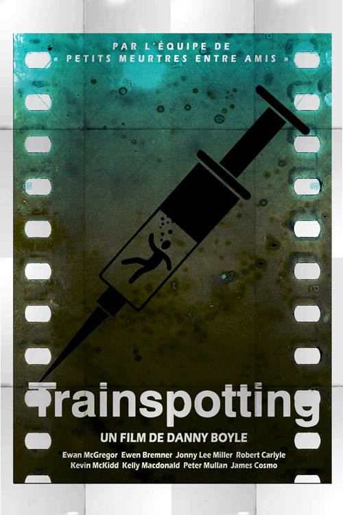 travail sur l'affiche de trainspotting